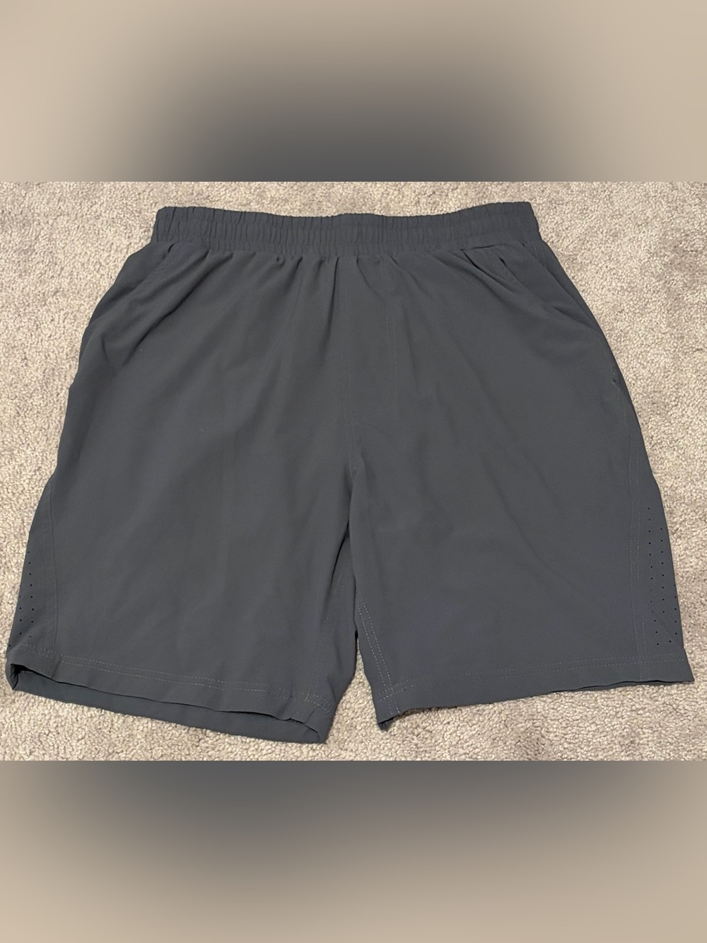 Tasc Performance Men’s Athletic Lined Gray Shorts Size Medium